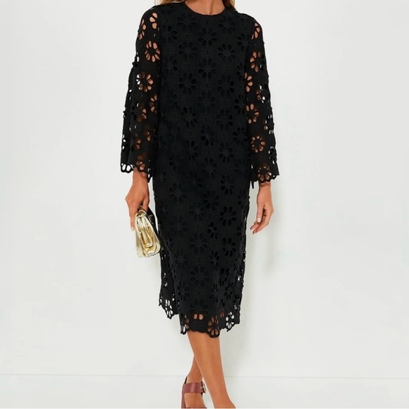 Tuckernuck Black Floral Lace Long Sleeve Dress - Picture 2 of 4